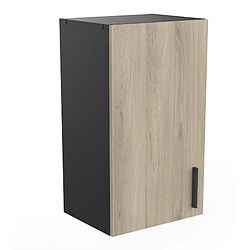 Pegane Meuble haut de cuisine - Noir mat