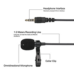 Avis Wewoo Microphone lavalier filaire - Noir