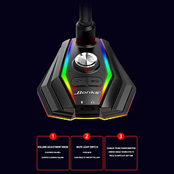 Avis Microphone USB filaire - Noir