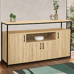 Idmarket market Buffet 4 Portes Detroit - 140 cm