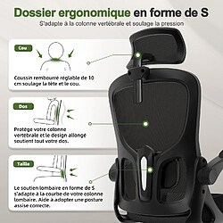 Acheter Homimaster Lexzurn Chaise de bureau - Noir