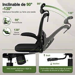 Homimaster Lexzurn Chaise de bureau - Noir