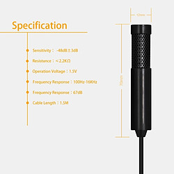 Acheter Wewoo Microphone Mini Studio - Noir