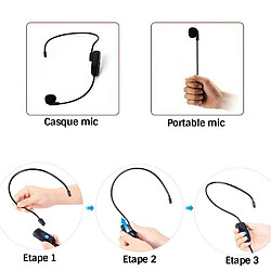 Pack de 2 microphones sans fil - Noir pas cher