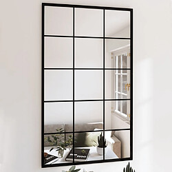 vidaXL - Miroir mural noir 100x60 cm