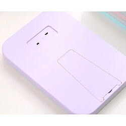 Miroir de maquillage pliant LED - Violet