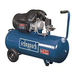 SCHEPPACH Compresseur dair horizontal HC100DC - 100 L - 3CV - 8 bars - Double cylindre a moteur lubrifie