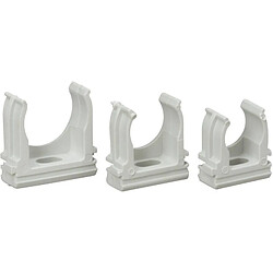 10 Colliers de Serrage PVC Heidemann EN16 - Gris