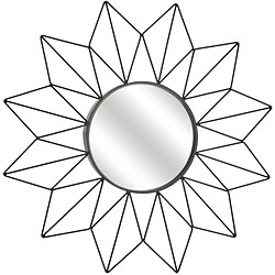 Miroir filaire soleil The Home Deco Factory - Noir