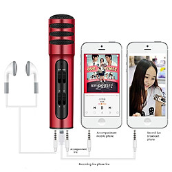 Wewoo Microphone à condensateur karaoké - Rouge pas cher