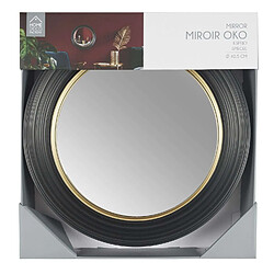 The Home Deco Factory Miroir convexe Diam. 40,5 cm - Noir et Doré pas cher