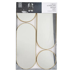 Avis The Home Deco Factory Lot de 4 miroirs ronds et ovales - Doré