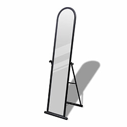 Decoshop26 Miroir sur pied acier noir 38x43x152 cm