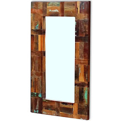 Miroir bois de récupération vidaXL
