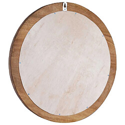 Avis VidaXL Miroir mural rond 60 cm Teck