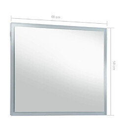 vidaXL Miroir mural à LED 60x50 cm pour salle de bains pas cher