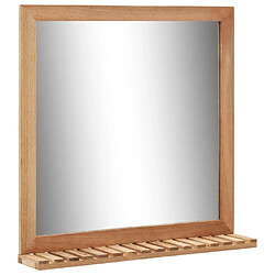 vidaXL Miroir de salle de bain Bois de noyer massif