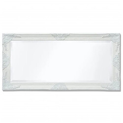 Decoshop26 Miroir mural Baroque Blanc pas cher