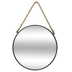 Atmosphera Miroir Métal Rond 55 cm - Noir