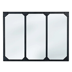 Idmarket MARKET Miroir 3 bandes - Noir