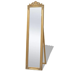 vidaXL Miroir sur pied Style baroque 160x40 cm Doré