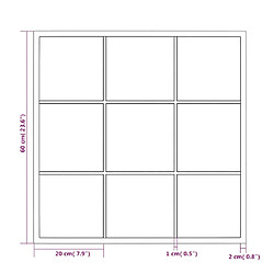 vidaXL Miroir mural - Noir Métal 60x60 cm pas cher