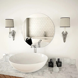 VIDAXL Miroir mural rond - Verre