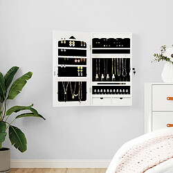 VIDAXL Armoire à Bijoux avec Miroir - Blanc