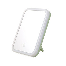 Miroir de maquillage pliant LED - Vert