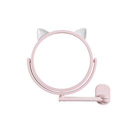 Miroir maquillage chat - Rose