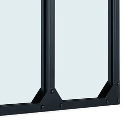 Idmarket MARKET Miroir 3 bandes - Noir pas cher