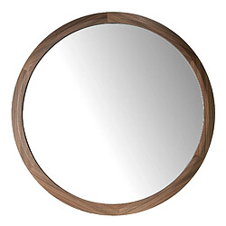 Angel Cerda Miroir mural rond noyer
