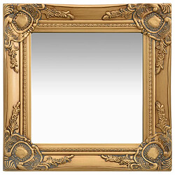 Decoshop26 Miroir mural baroque carré - Doré