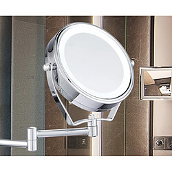 Miroir de vanité rétractable 6 pouces Grossissement 7x