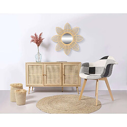 Avis Toilinux Miroir Marguerite Natural living en rotin - Diam 62 cm
