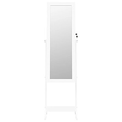 Acheter vidaXL Armoire à bijoux miroir LED Blanc