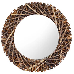 Decoshop26 Miroir en teck - Rond