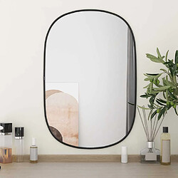 VidaXL Miroir Mural Noir PVC