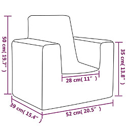 vidaXL Canapé pour enfants - Anthracite pas cher
