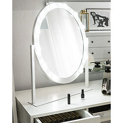 BELIANI Miroir LED ROSTRENEN - Blanc