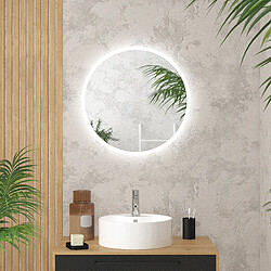 Aurlane MIR043 - Miroir LED rond 60 cm - Aluminium