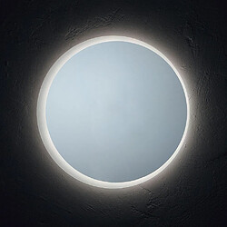 Kiamami valentina Miroir salle de bain rond LED - Blanc