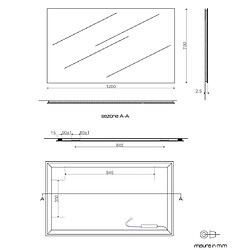 Kiamami valentina Miroir salle de bain LED - Gris pas cher