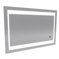 AURLANE Miroir salle de bain LED - 100x70 cm