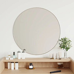VIDAXL Miroir mural Rond - Argenté Ø 60 cm