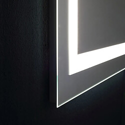 Kiamami valentina Miroir salle de bain LED - Gris pas cher