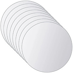 vidaXL Carreaux Miroir Rond Verre