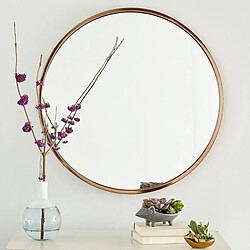 Universal Vintage simple miroir rond - Or - 60 cm
