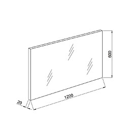 Kiamami valentina Miroir de salle de bain mural - 120x60