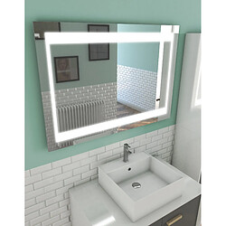 AURLANE Miroir salle de bain LED - 100x70 cm